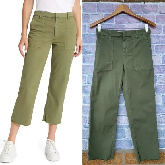 FRANK & EILEENBLACKSTONE UTILITY PANT IN ARMY GREEN 2 - Picture 1 of 13